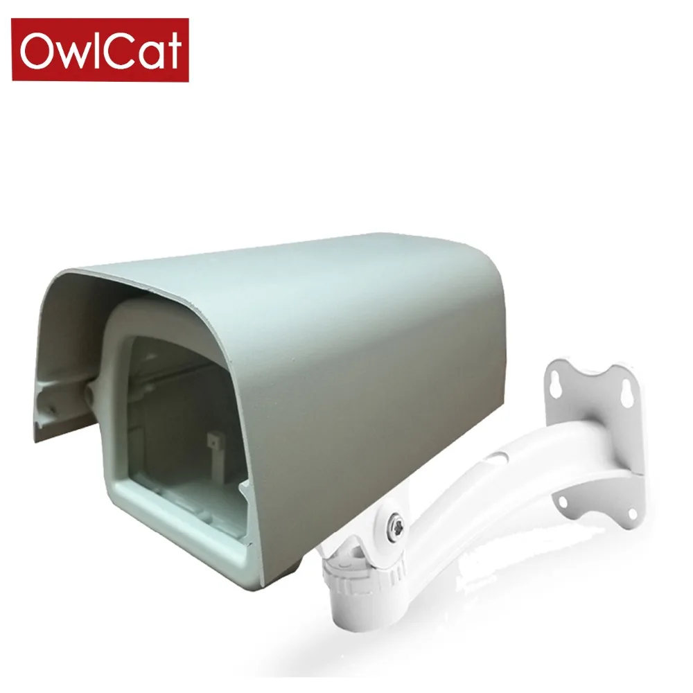 OwlCat Крытый открытый дом cctv камера корпус защитный чехол с кронштейном прозрачное стеклянное для окон видеонаблюдение камера безопасности