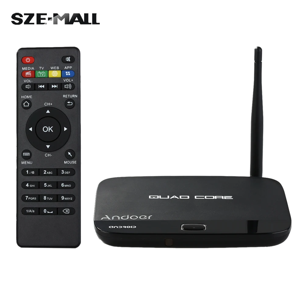 2016 Andoer F7 Smart Android 4.4 TV Box 1080P RK3128 Quad-Core 1G/8G Mini PC Kodi XBMC Miracast DLNA WiFi LAN Set Top Box