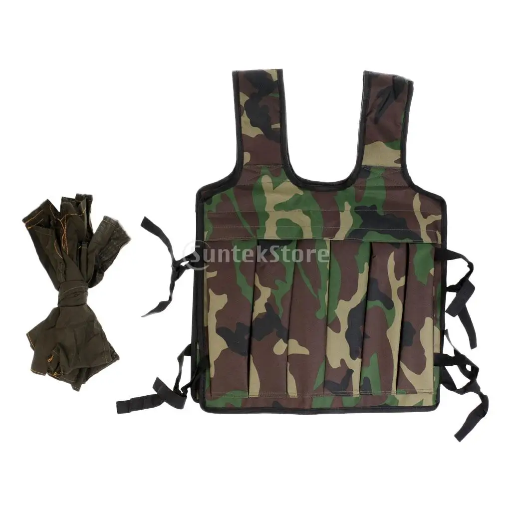 35kg Max Loading Oxford Weighted Vest Comfortable Jacket Running Fitness Strength Training Sand Waistcoat