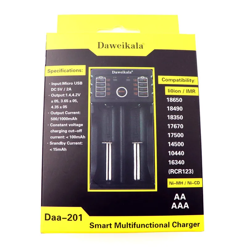 Daweikala Daa 201 USB Intelligent батарея зарядное устройство с запасные аккумуляторы для