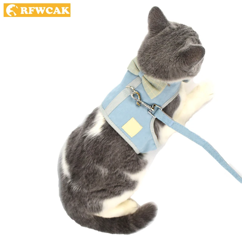 Поводок и поводок для кошек RFWCAK ошейник котенка щенка куртка сетчатая одежда