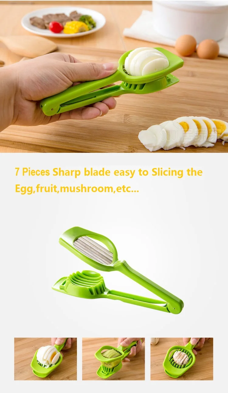 

2017 New Kitchen Gadgets Egg Slicer Divider Egg Cutter Easy Hand Cutting Kiwi Fruit Mushroom Tomato Multifunction Slicing Mould