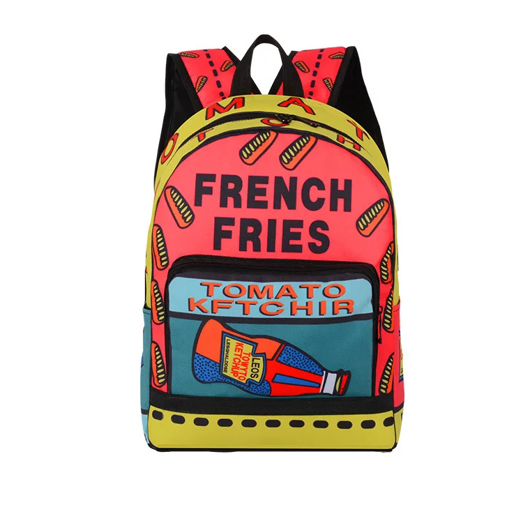 

Harajuku Printed Backpack Women Travel Fashion School back bag Canvas Bagpack Schoolbag For Teenager Girls mochilas feminina New