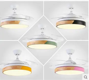 

Modern Ceiling Fans with Lights For Living Room 42 Inch Remote Control Ceiling Fan Lamp Solid Wood LED Ventilator