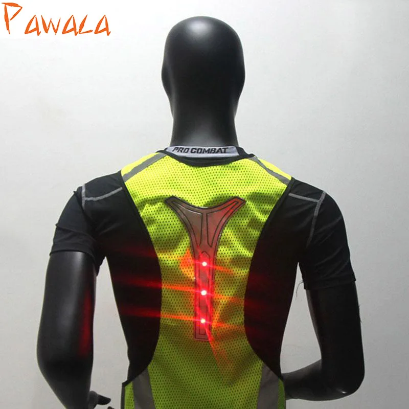 

Reflective Safety Vest Working Clothes Provides High Visibility Day Night LED Light For Cycling Outdoor Running Jogging Warning