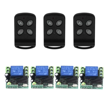 

Wholesale Price Retail 1CH Digital Wireless Small Switch with Case DC12V 10A Smart Remote Control Switch 4 Receivers 4401