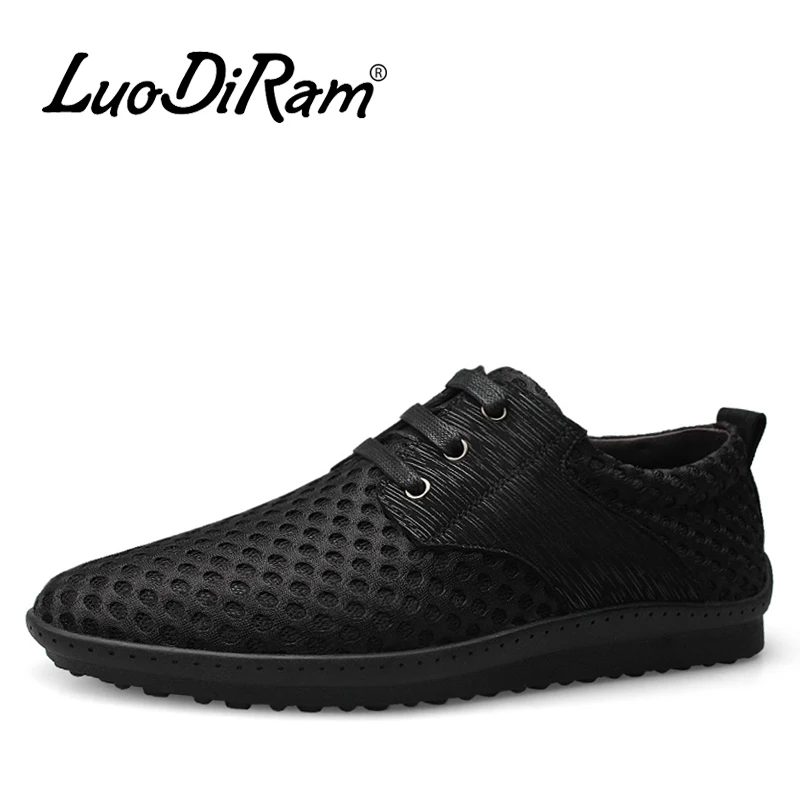 LuoDiRam Fashion Breathable Mesh Men Casual Shoes Light Weight Black | Обувь