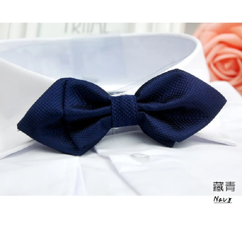 Для мужчин Официальный галстук-бабочка сплошной плед Бабочка Свадебная вечеринка галстук-бабочка