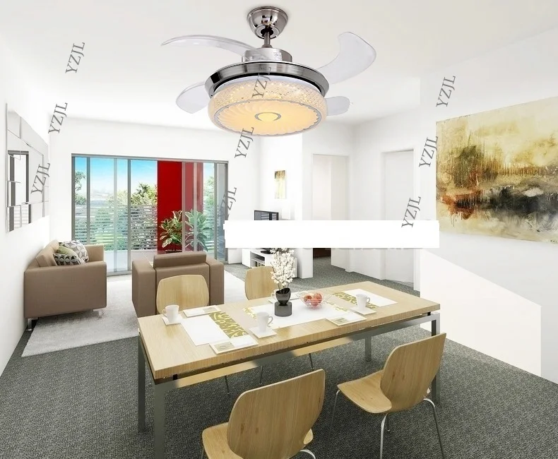 LED stealth remote control fan lights ceiling Minimalism modern living room bedroom dining room ceiling fan with light 42inch ceiling-fan-light-remote : image LED stealth remote control fan lights ceiling Minimalism modern living room bedroom dining room ceiling fan with light 42inch ceiling-fan-light-remote