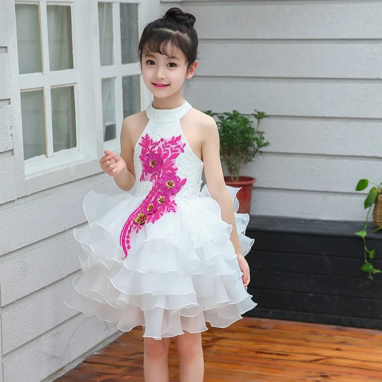 Baby Flower Girl Dress Off-shoulder Puffy Princess Dress Party Gown Formal Bridesmaid Pleated Dress Vestidos Kids Clothes Tutu