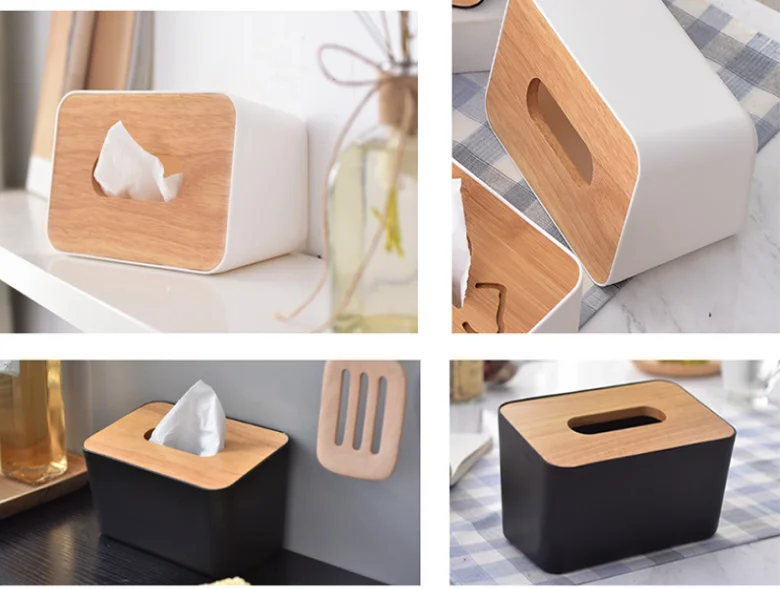 Прямая японская простая деревянная крышка необычная коробка для салфеток домашний Ресторан гостиная Настольная бумага полотенце стойка