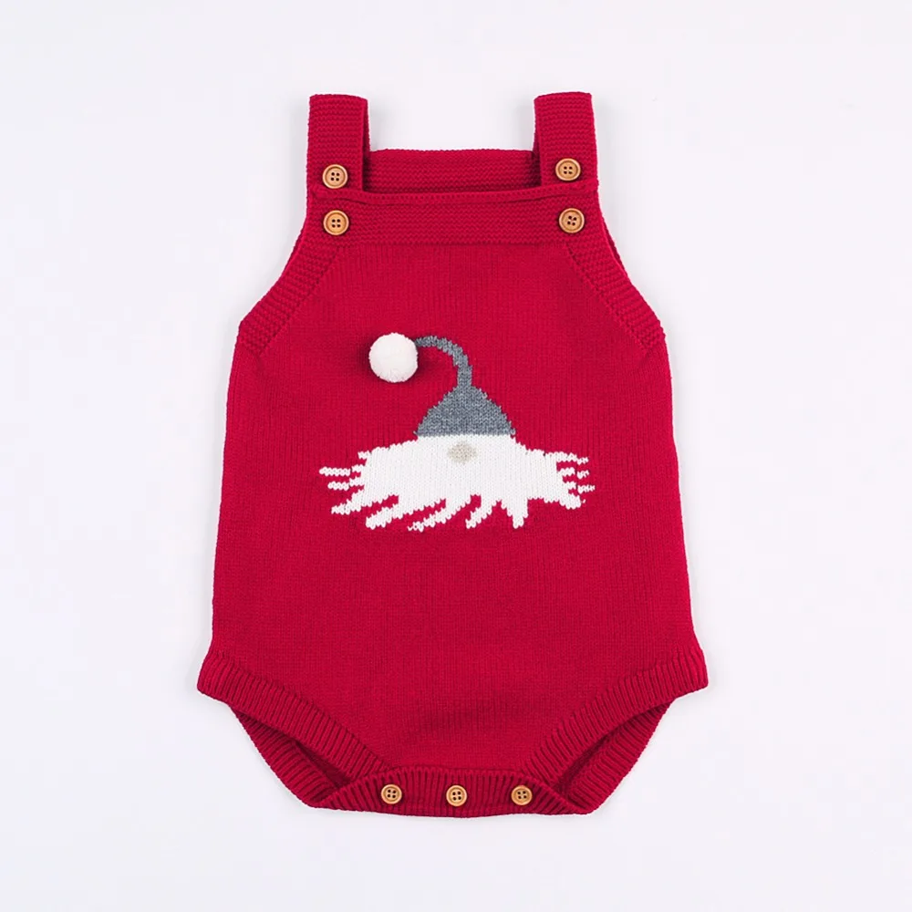 Рождественское боди для новорожденных без рукавов, комбинезон с рисунком оленя для маленьких мальчиков, осенне-зимние детские комбинезоны для малышей