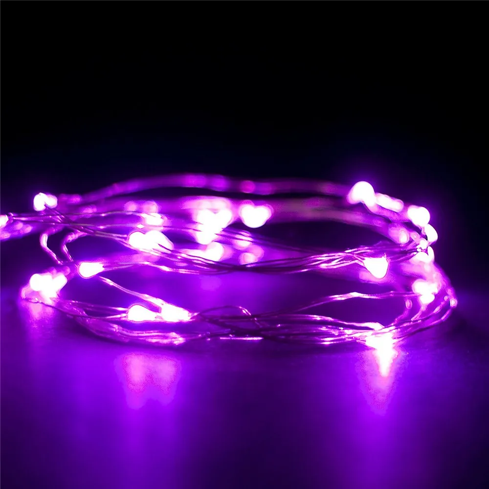CR2032 на батарейках Micro LED Серебряная проволочная Гирлянда Свадебные украшения