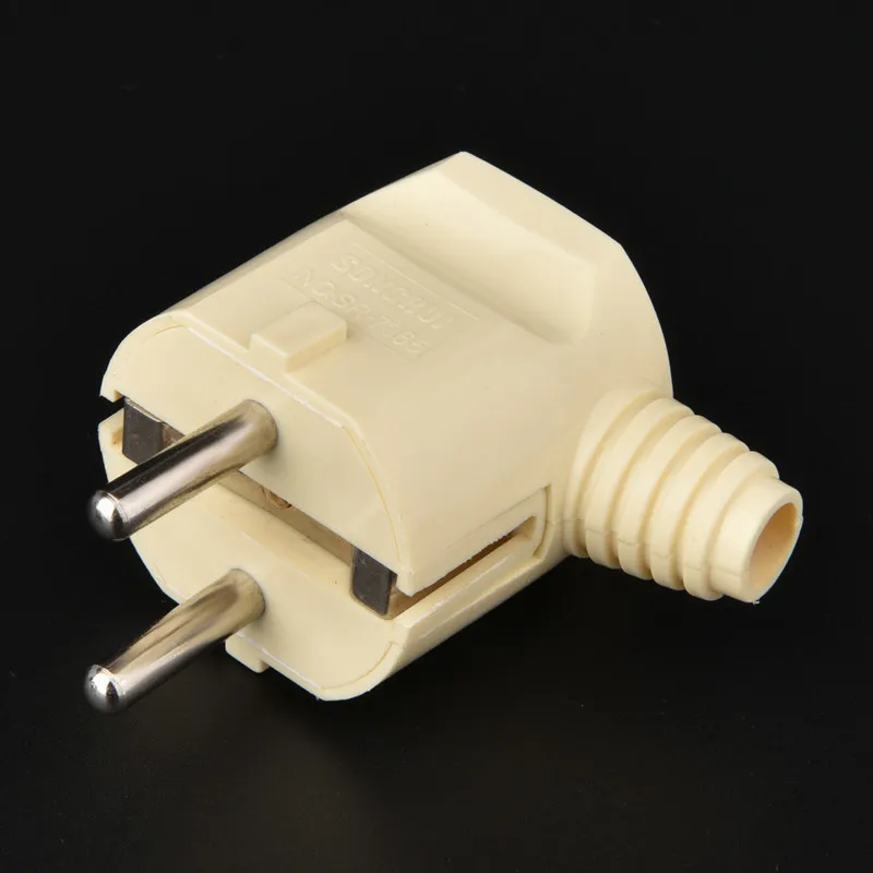 

EU European AC Electrical Power Schuko Rewireable Plug Male Sockets Outlets Adaptor Adapter Extension Cord Connector