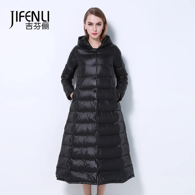 Best price at $237 Cheap 2015 New Hot Winter Thicken Warm Woman Down jacket Coat Parkas Outerwear Hooded Loose Straight Luxury Brand Long Plus Size XL