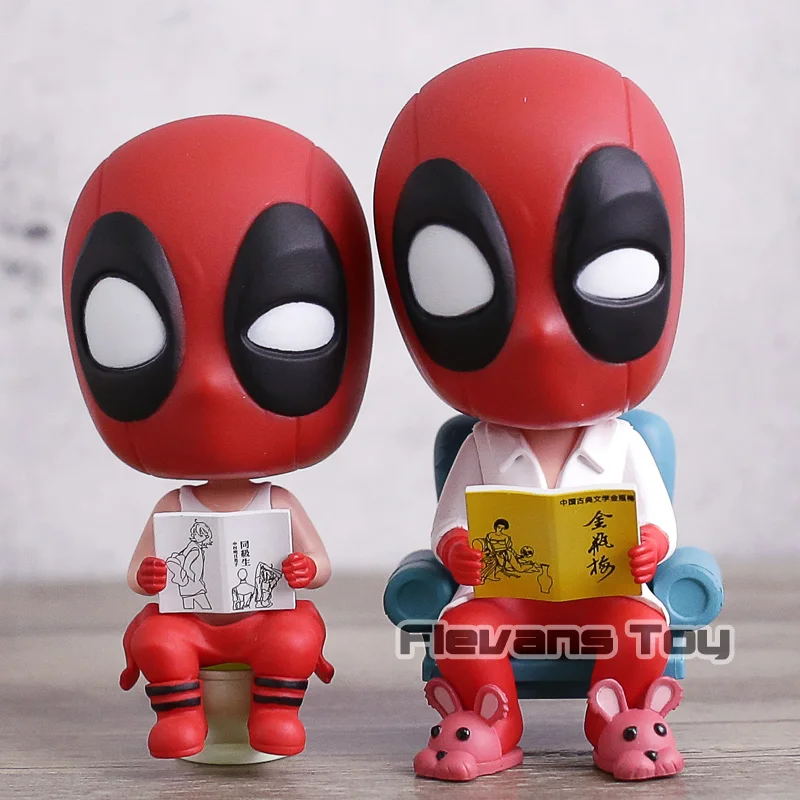 Коллекционная игрушечная фигурка Deadpool на унитазе|Игровые фигурки и