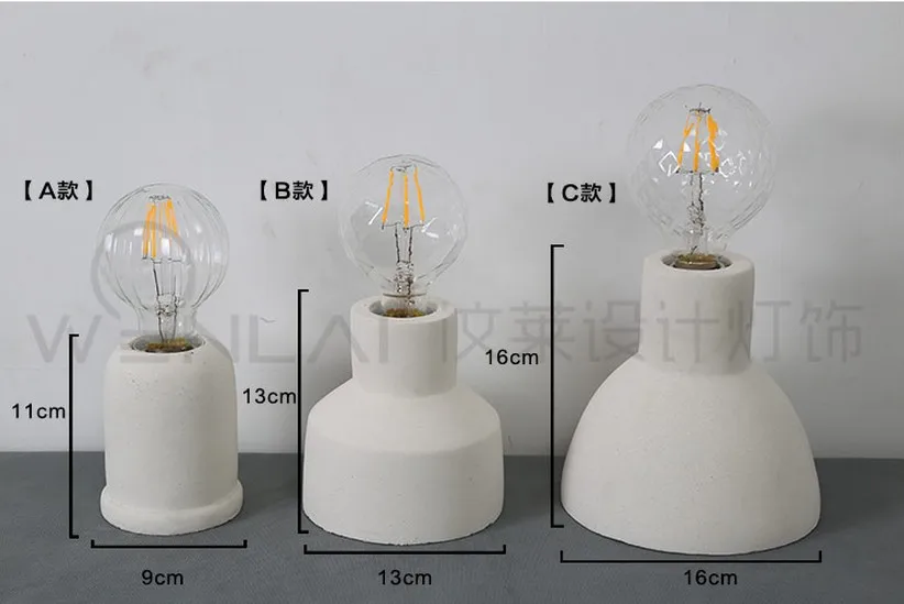 Industrial de Loft Americano do Vintage Lâmpada de Cabeceira Lâmpada de Mesa Decoração da Casa Luz da Tabela de Concreto Edison Lâmpada Decoração Cafe Bar 7 High Quality Luzes e Iluminação