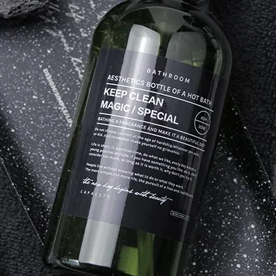 Пластиковая бутылка для хранения шампуня для ванной, зеленая жидкость, скандинавский лосьон, распылитель, бутылка для хранения, органайзер для путешествий, Декор - Цвет: 250ml Keep clean