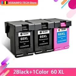 CMYK поставки заполняемый картридж для чернил для hp60 XL черный + Tri-Цвет для Deskjet F2480 F2420 F4480 F4580 F4280 D2660 D2530 3 шт