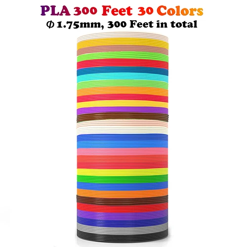 Dikale 3D Printing Material 3m x 30 colors 3D Pen Filament PLA