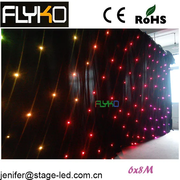 

FLYKO new product RGB star curtain 6x8m