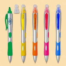 

promotional pen ballpoint pen silver cap neon pen