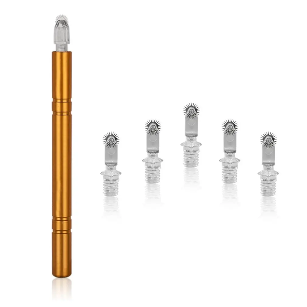 

Manual Tattoo Roller Silver Head Spot Pen Rollers Pins Set for Eyebrows Body Microblading Embroidery Permanent Makeup Tools