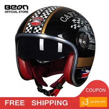 BEON helmet vintage scooter helmet open face helmet motocross vintage casque Moto Casque Casco Capacete Retro Helmet BEON helmet vintage scooter helmet open face helmet motocross vintage casque Moto Casque Casco Capacete Retro Helmet