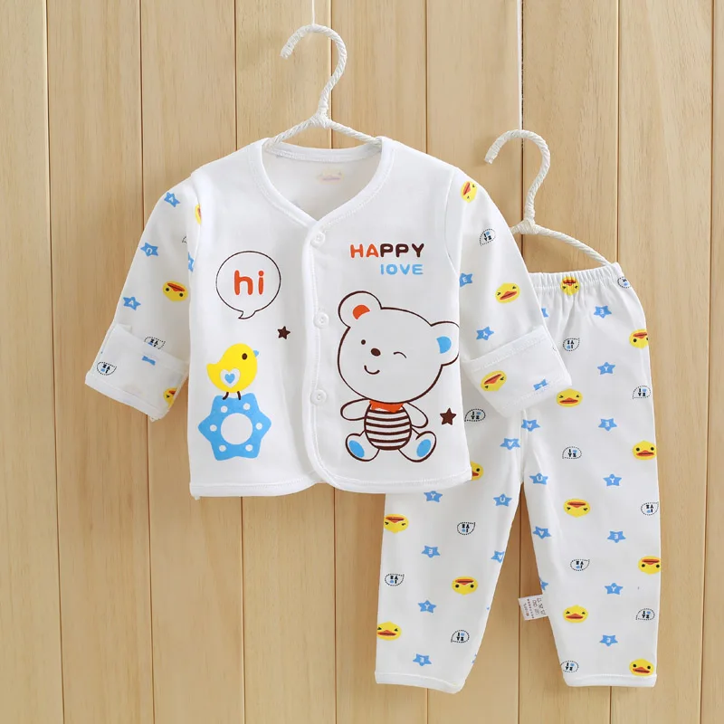 

2019 autumn baby boy girl clothes cartoon bear Long sleeve Top + pants 2pcs sport suit baby clothing sets newborn underwear