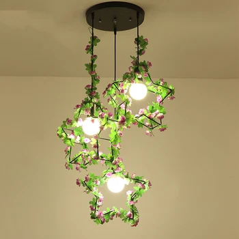 

JAXLONG E27 LED Kitchen Dining & Bar Pendant Lights Vintage Sakura Bedroom Bar Hotel Lighting Pendant Lamp Fixture Luminaire