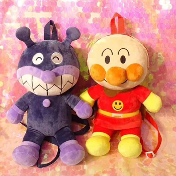 

40cm Anpanman Baikinman Plush Backpack Cartoon Bags Stuffed Fluffy Dolls Backpacks Kids Child Unisex New Gifts