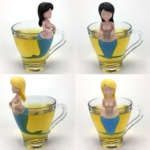 3 типа «Русалочка» Красота дизайн силиконовые Чай ситечко чайник ладони интересная модель Чай посуда Чай инфузионный Кухня, украшение для столовой, можно использовать при панели инструментов