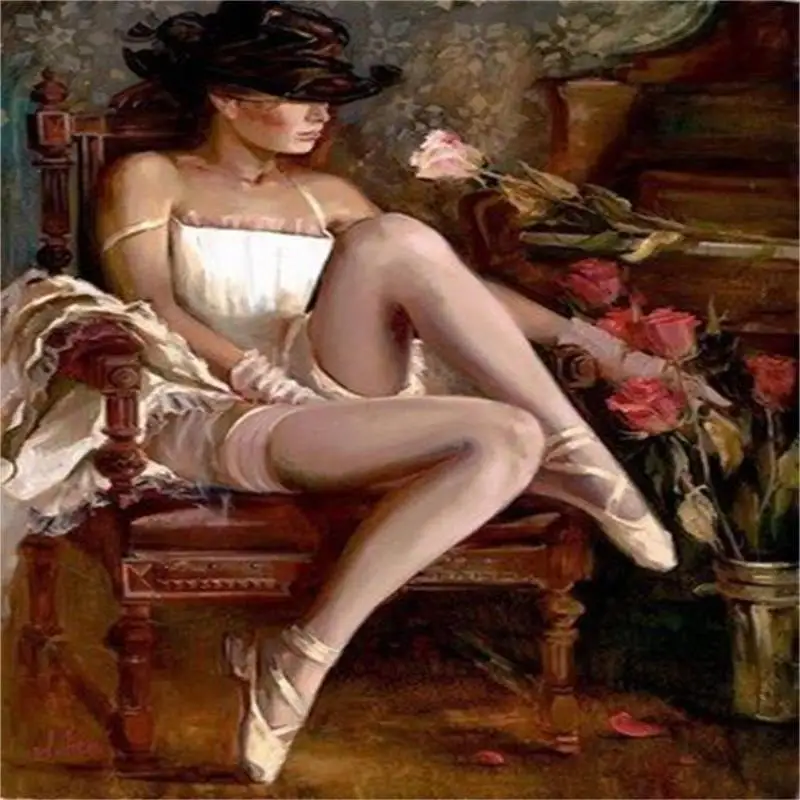 

Oil Painting By Numbers Figure Painting Modern Handpainted Canvas Pictures By Numbers Drawing Home Decor Hot Sexy Woman P-5114