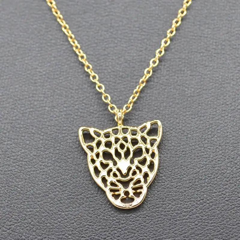 

Retail Hot Selling Gold Tiger Necklace Leopard Charm Animal Jewelry Silver Tiger Animal Lovers Gift
