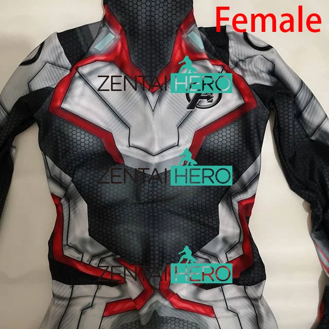 Avengers 4 Untitled Avengers Movie Team Cosplay Costume 3D Print Female Muscle Avengers Endgame Film Quantum Realm Bodysuit