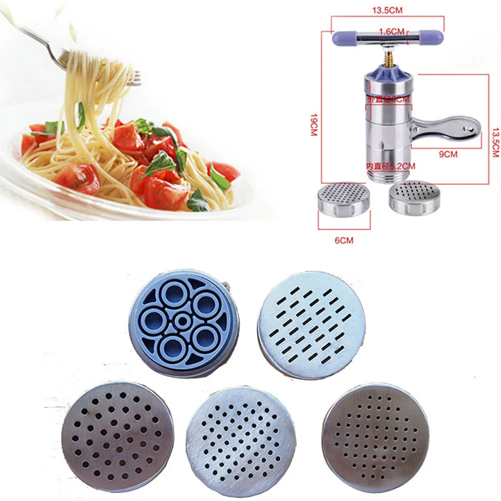 Сталь лапши чайник с 5 моделей руководство Лапша Пресс паста машина кухонные инструменты овощи фрукты соковыжималка