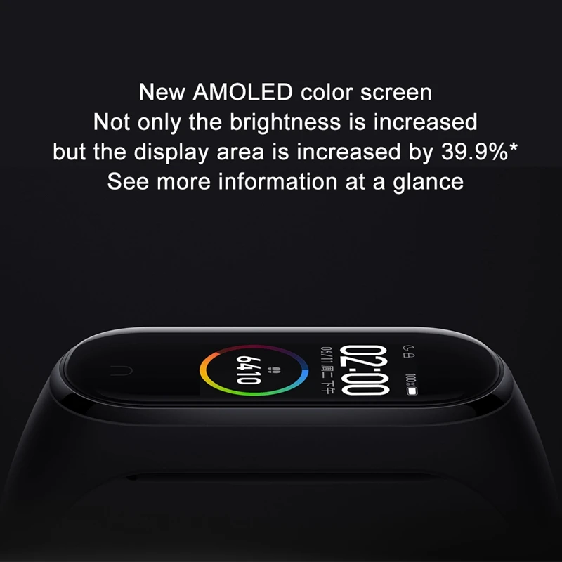 Xiaomi mi Band 4 умный Браслет глобальная версия AMOLED сенсорный экран 5ATM плавание mi ng водонепроницаемый спортивный браслет пульсометр