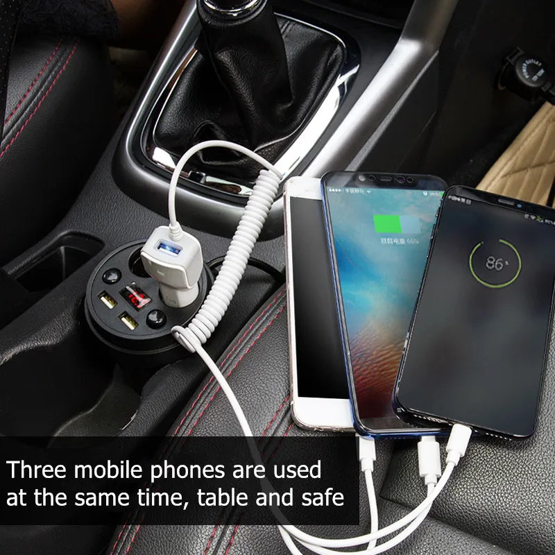 EMIUP 3 في 1 شاحن سيارة USB ل فون X 7 XS ماكس سيارة-شاحن المصغّر USB نوع C الهاتف المحمول تهمة لسامسونج S9 S8 Xiaomi