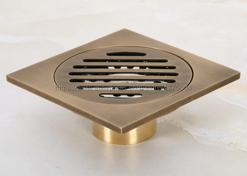 Floor Drain Cover Colander Shower Waste Drainer Antique Brass Bathroom Kitchen Colander Floor Drains Bathroom Accessories Nhr047