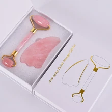 Jade Roller Acupuncture Scraping Tool Set Natural Rose Quartz Face Massage Slimming Anti Wrinkle Cellulite Gua Sha Gift Box Jade Roller Acupuncture Scraping Tool Set Natural Rose Quartz Face Massage Slimming Anti Wrinkle Cellulite Gua Sha Gift Box