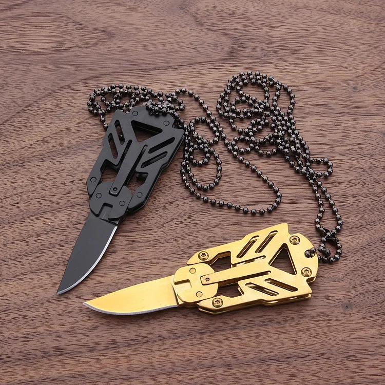 Ожерелье EDC ножи для выживания Multi tool Нож для защиты брелок складной нож для кемпинга Открытый самообороны оружие инструменты