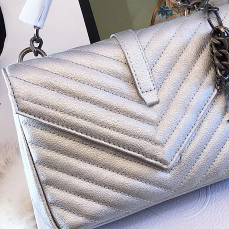 

Luxury Brand Logo Women Chain Shoulder Bags Famous Design Ladies Paris Messenger Vintage Crossbody Bags
