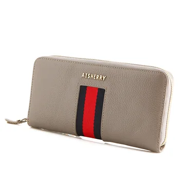 

New Women Genuine Leather Cowhide Functional Wallet Vintage Long Card Holder Zipper Coin Purse Can Hold Iphone Galaxy