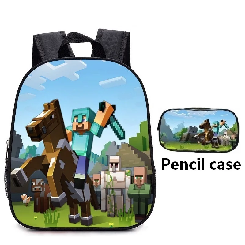 Minecraft Cartoon Bag School Bag Child Backpack Cute Primary School Boy Girl Student Bag Girl Child Kindergarten Backpack