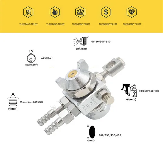 SAWEY бренд ST-5 Мини Авто автоматический воздушный пистолет-распылитель для краски для литья под давлением, сопла 0,3/0,5/1,0/1,3/1,5/2,0/2,5 мм