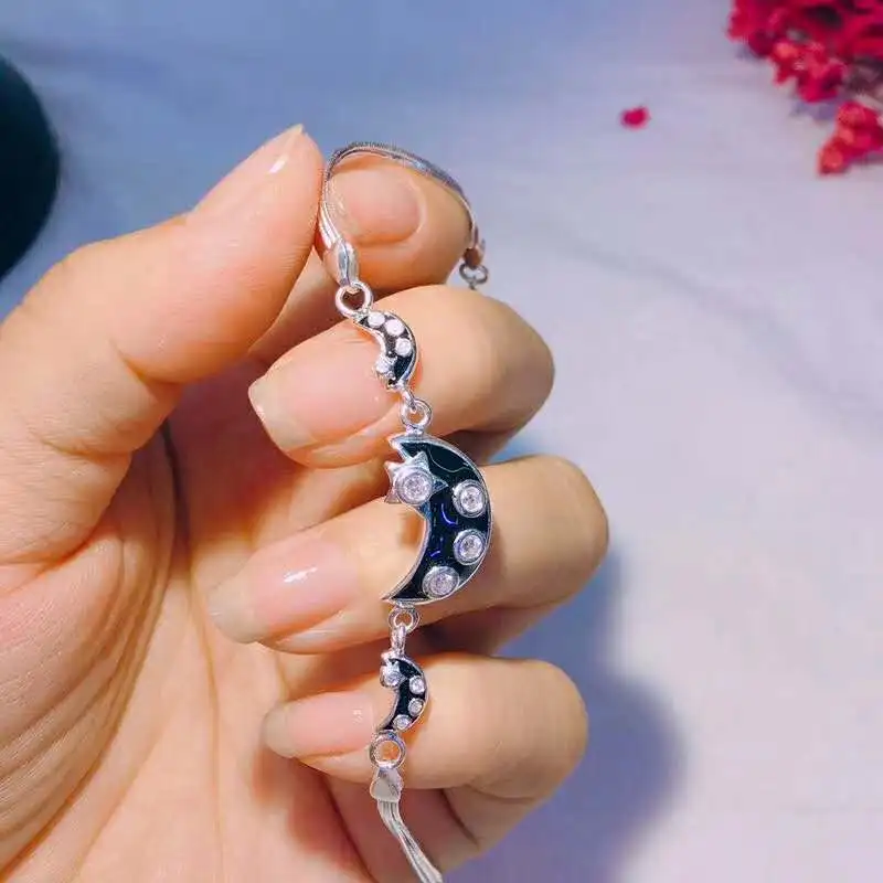 

Sterling S990 silver Bracelets 990 Bracelet moon star