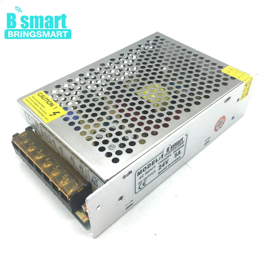 

Bringnsmart 24V 5A AC to DC Transformer Power Adapter 2 Wires Output 110v 220v to 24v DC Power Supply