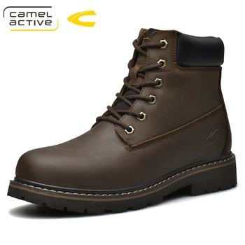 

Camel Active New Men Boots Fashion Men Ankle Boots Winter Men Motorcycle Boots Genuine Leather Riding Boots Men's Casual Shoes