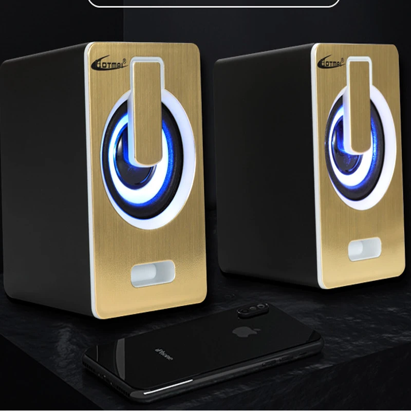 USB Проводная Динамик светодиодный компьютерный Colorfor со стереозвуком и мощным