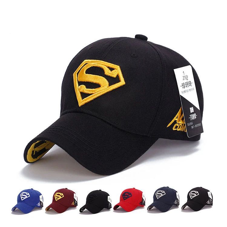 

Women Men Shiny Diamond superman Cotton Baseball Caps Gorras planas S Embroidery Hip Hop Casquette Snapback hats